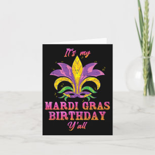 Carte Carnaval C'Est Mon Mardi Gras Anniversaire Yall Ma