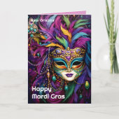 Carte 💚 💜 carnaval 💛 enchanté (Devant)