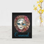 Carte Carnaval, Masque de Mardi Gras (Fleur jaune)