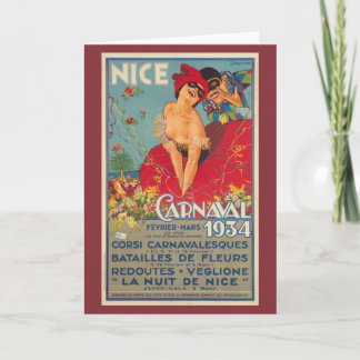Carte Carnaval Vintage de Nice 1934