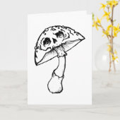 Carte carnet du crâne de champignon (Fleur jaune)