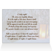 Carte Carol de Noël "O Holy Night" (Intérieur Horizontal (Haut))