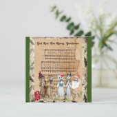 Carte Caroleurs de chats de Noël (Debout devant)