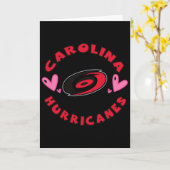 Carte Carolina Hurricanes Valentine Hearts Nhl officiel (Fleur jaune)