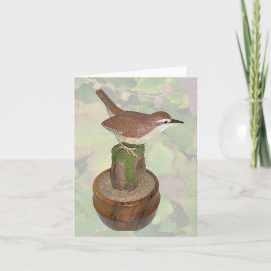 Carte Carolina Wren Woodcart (Devant)