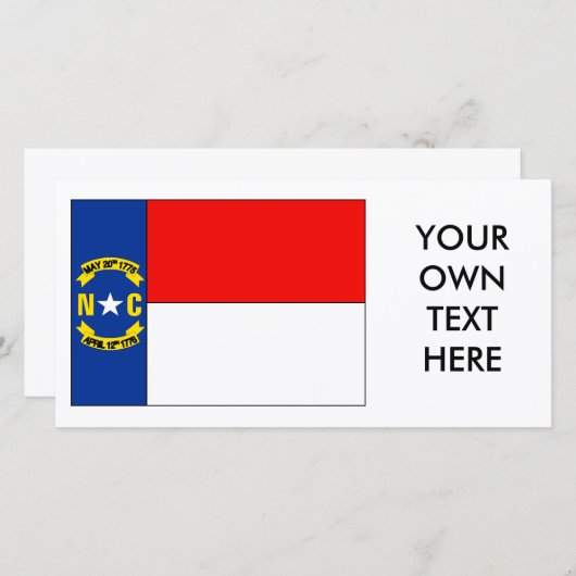 CARTE CAROLINE DU NORD (Devant / Derrière)
