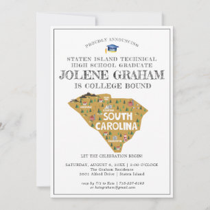 Carte Caroline du Sud   Fête de fin d'études pour les ba