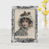 Carte Caroline, "Joyeux anniversaire" (Fleur jaune)