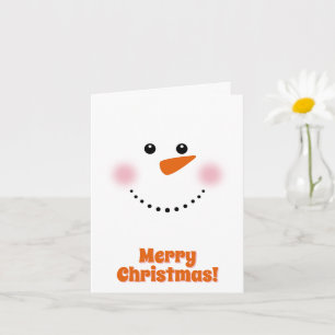 Carte Carotte mignonne Nez Snowman