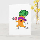 Carte Carottes fléchettes (Fleur jaune)