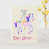 Carte Carousel Horse Birthday card (Fleur jaune)