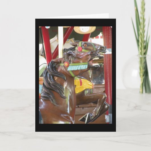 Carte Carousel Horse Grey Card (Devant)