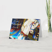 Carte Carousel Horse Photographie Live Rire Love Script (Devant)