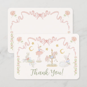 Carte Carousel Merry-go-round Merci Note