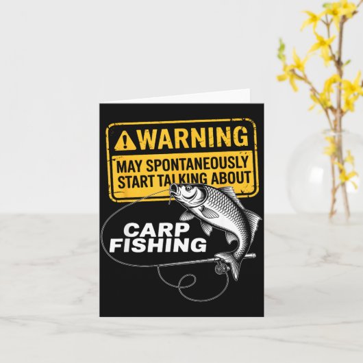 Carte Carp Fishing Design For Men Funny Catfish And Carp (Fleur jaune)