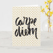 Carte Carpe Diem Greeting Card (Fleur jaune)