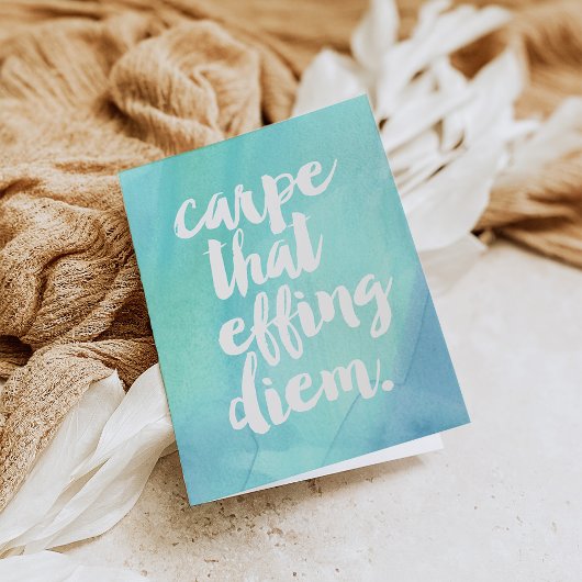 Carte Carpe Effet Aquarelle Diem Aqua