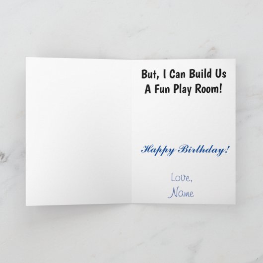 Carte Carpenter femme, Carnet d'anniversaire du construc (Intérieur)