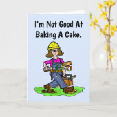 Carte Carpenter femme, Carnet d'anniversaire du construc (Fleur jaune)