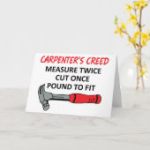 Carte Carpenter's Creed (Fleur jaune)