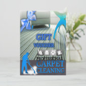 Carte Carpet Cleaning Service Gift Voucher (Debout devant)