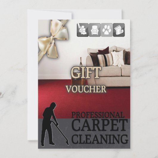 Carte Carpet Cleaning Service Gift Voucher (Devant)