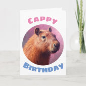 Carte Carpincho le Capybara - Joyeux anniversaire "Cappy (Devant)