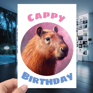 Carte Carpincho le Capybara - Joyeux anniversaire "Cappy