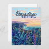 Carte Carpinteria California Père Noël Barbara Ventura C (Devant / Derrière)