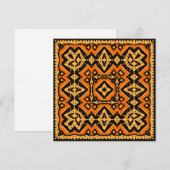 Carte Carré Aztec Terra Cotta Gold Designer (Devant / Derrière)