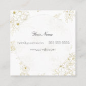 Carte Carré de la lune d'aquarelle et du cadre ron (Dos)