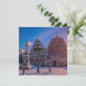 Carte Carré de la mairie de Riga en hiver (Debout devant)