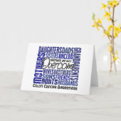 Carte Carré familial Cancer du côlon (Fleur jaune)