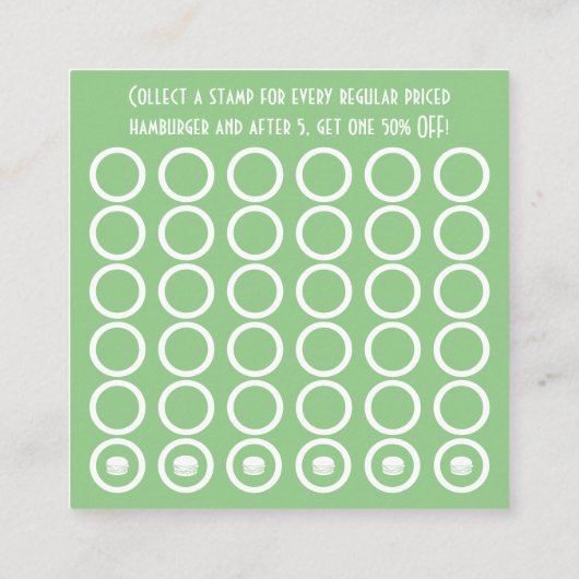 carte carré hamburger (Dos)