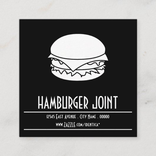 carte carré hamburger (Devant)