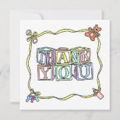 Carte Carré Merci bébé (Devant)