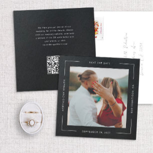 Carte Carré noir tout autour du cadre texte Enregistrer