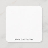 Carte Carré personnalisée pour les boucles d'oreil (Dos)