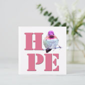 Carte Carré photo HOPE Pink Anna's Hummingbird (Debout devant)