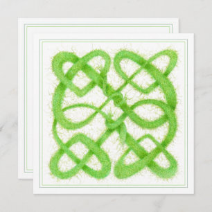 Carte Carré plat GREEN CELTIC KNOT 5,25 pouces
