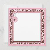 Carte Carré rose de fille guépard C (Dos)