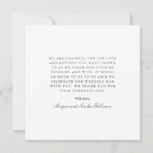 Carte Carré subtil à fleurs rouges et blanches (Dos)