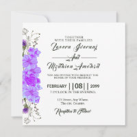 Carte Carré Vector faire-part de mariage Card