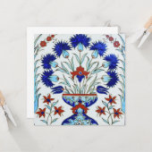 Carte carreau d'iznik (Devant/Arrière en situation)