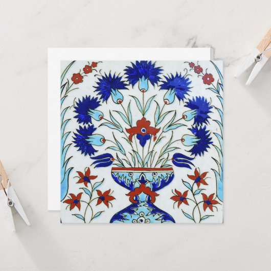 Carte carreau d'iznik (Devant/Arrière en situation)