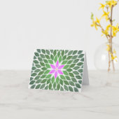 Carte carreau rose (Fleur jaune)