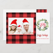 Carte Carreaux de bison rouges, Branches, Photo (Devant / Derrière)