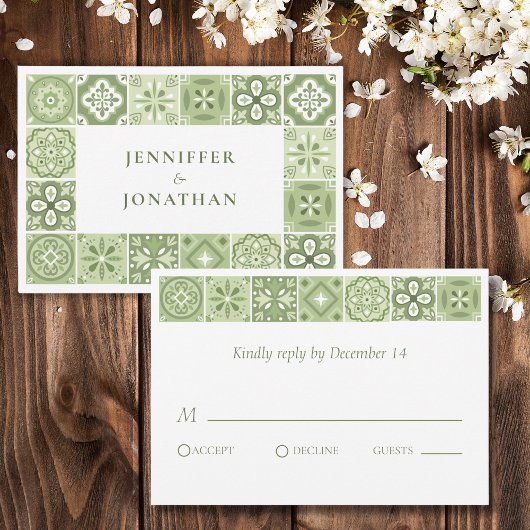 Carte Carreaux espagnols verts