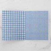 Carte Carreaux Gingham Bleu et Blanc Classiques (Intérieur)
