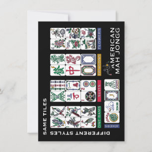 Carte Carreaux Mah Jongg identiques